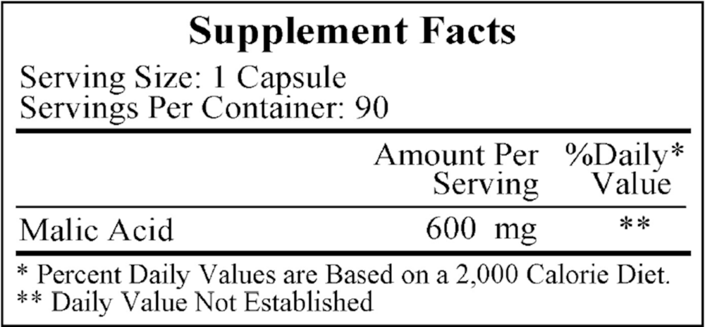 Malic Acid 600mg