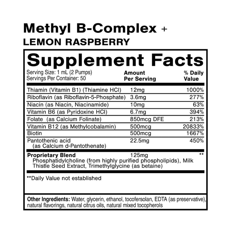 Methyl B-Complex Liposomal-Lemon Raspberry