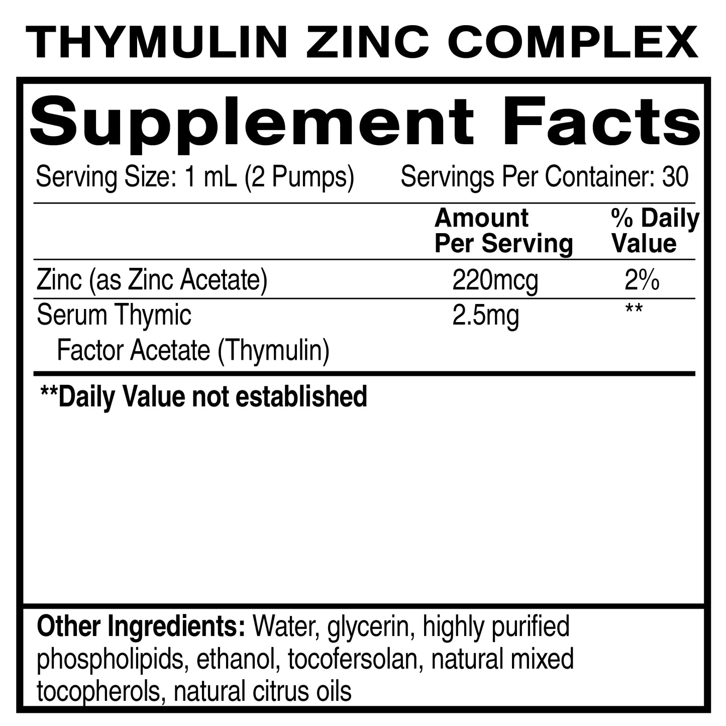 Thymulin Zinc Complex
