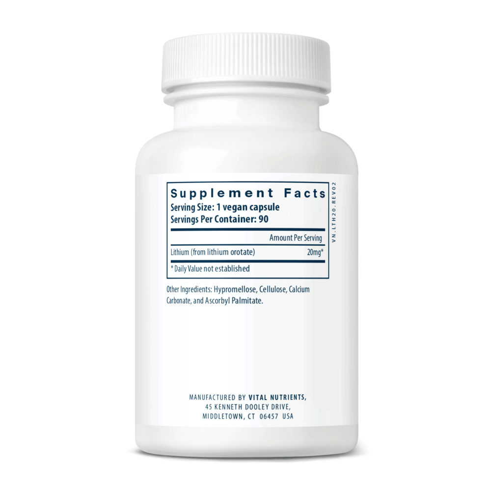 Lithium (orotate) 20mg