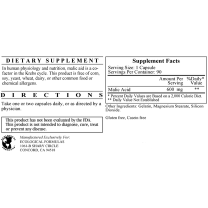 Malic Acid 600mg