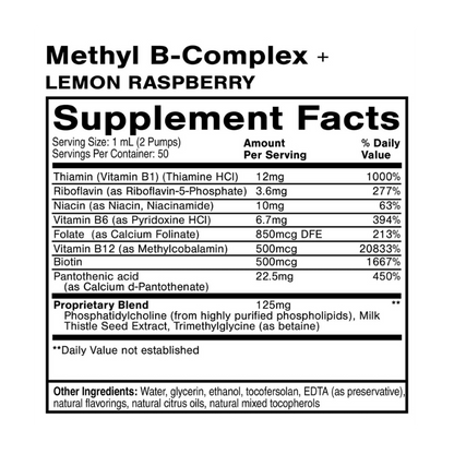 Methyl B-Complex Liposomal-Lemon Raspberry